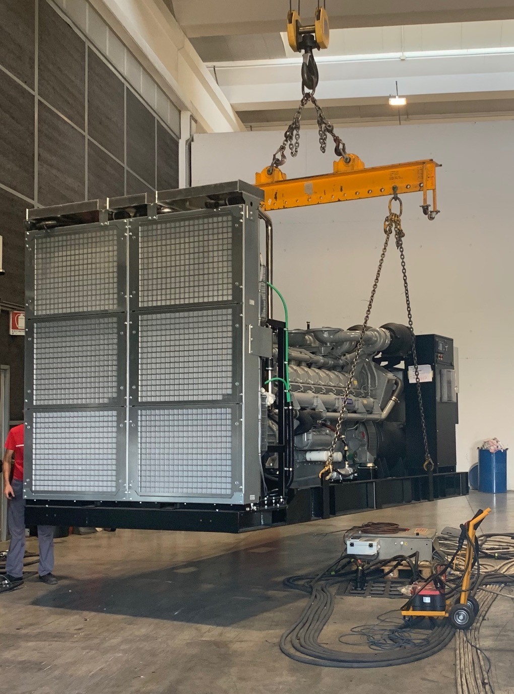 Cooling unit installed on engine